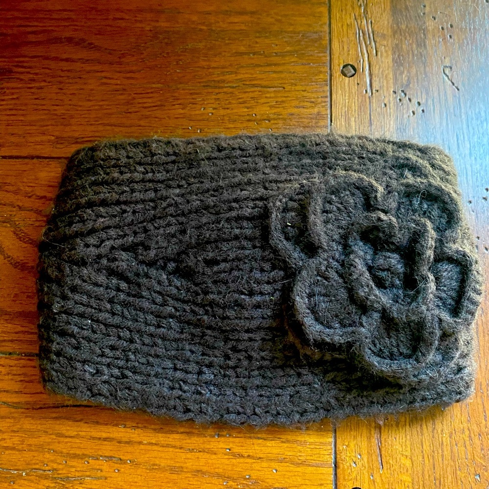 Brown Knit Head Wrap